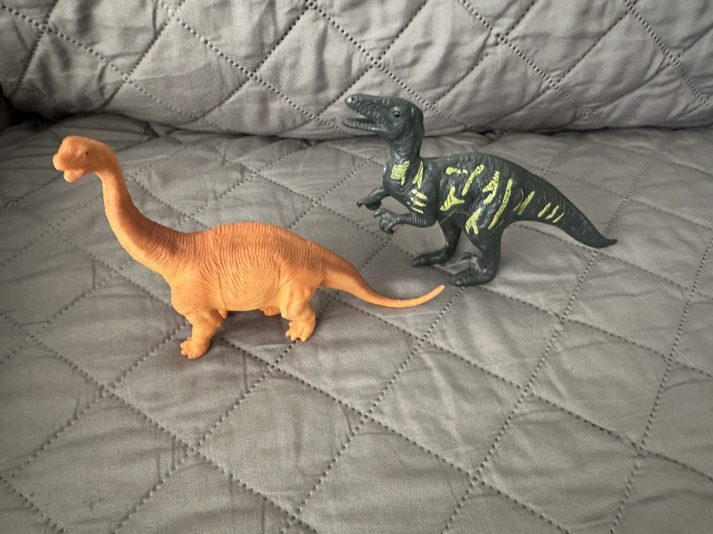 2 Small Dinosaur Toys Figures