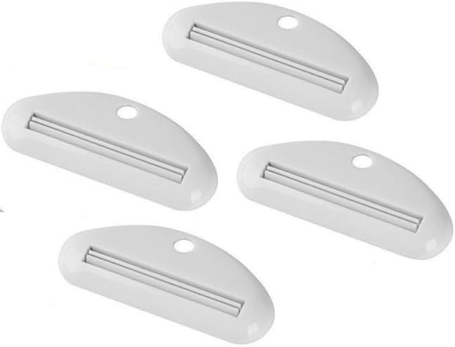 5Pcs White Toothpaste Squeezer,Plastic Toothpaste Tube Squeezer Dispenser,Toothp