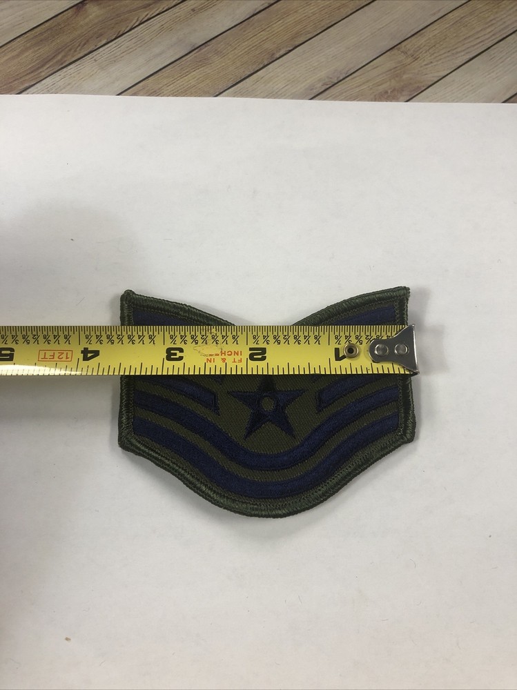 Pair (2) U.S. Air Force Subdued Green Enlisted Insignia E6 Technical Sergeant