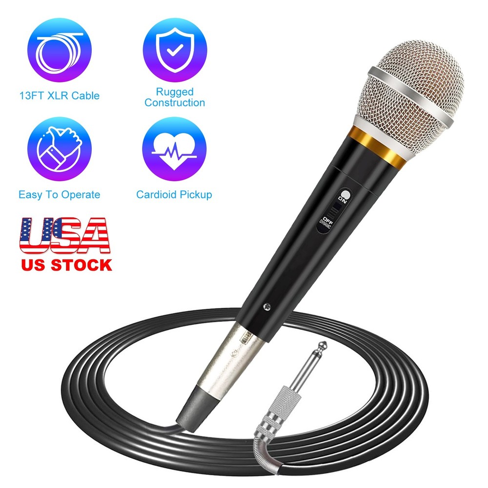 Professional Handheld Dynamic Microphone XLR Connection With On/Off Switch