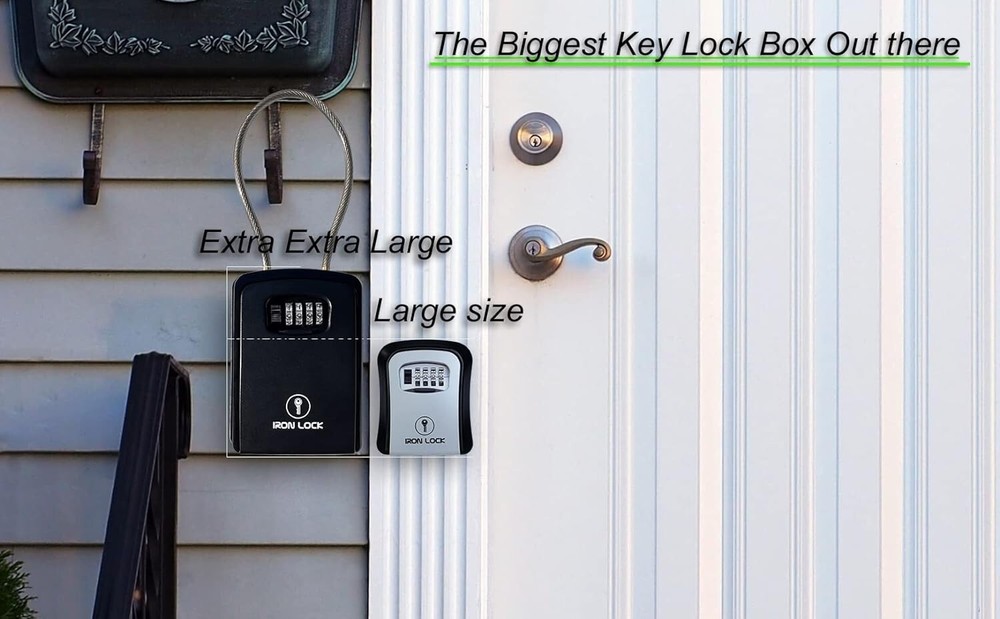 Versatile Key Storage Solution: Removable Cable Shackle Lockbox for All Settings