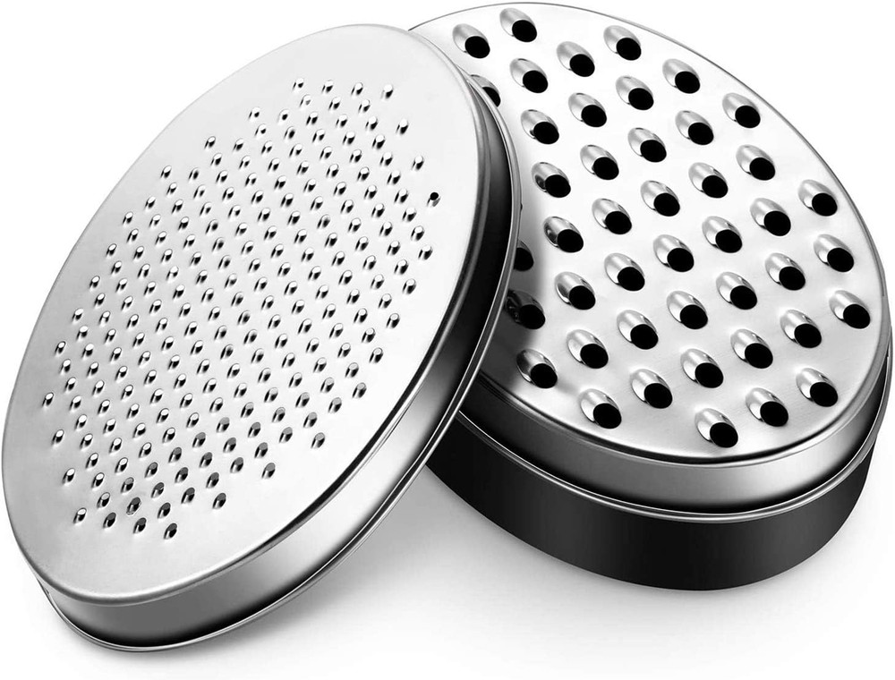 Cheese Grater & Zester Storage Container Lid Sharp Stainless Steel Blade Black
