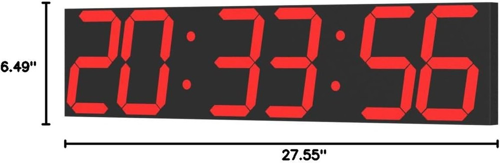 Digital Wall Clock, Oversize Led Digital Clock Large Display with Auto Dimmer, H