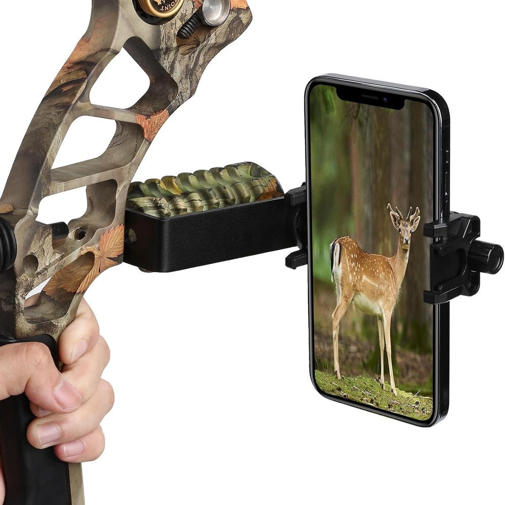 Phone Holder for Compound Bow Mount Arrow Bracket Black