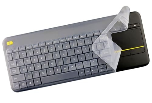 Silicone Keyboard Skin Cover Protector Compatible for Logitech k400 Plus Clear