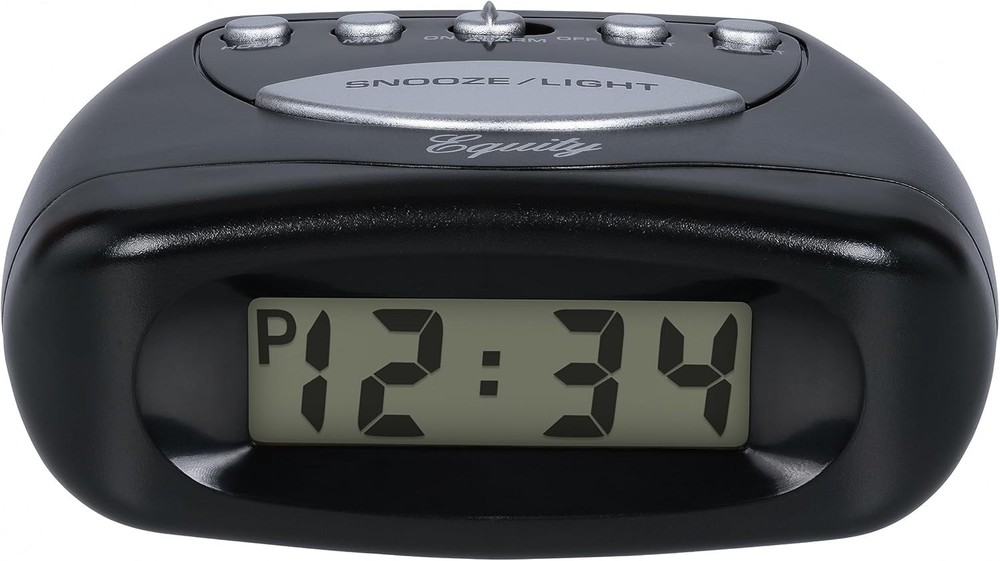 Equity 31003 LCD Snooze Alarm Clock Black