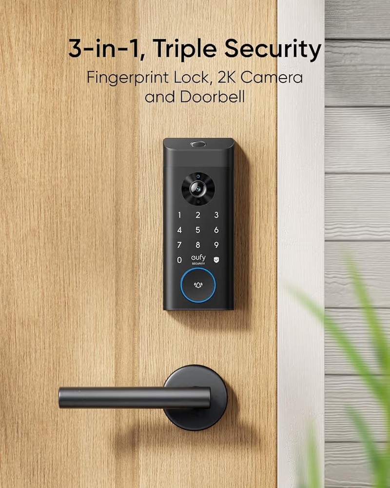 eufy Security Video Smart Lock E330, 3-in-1+ eufy Security Video Doorbell E340