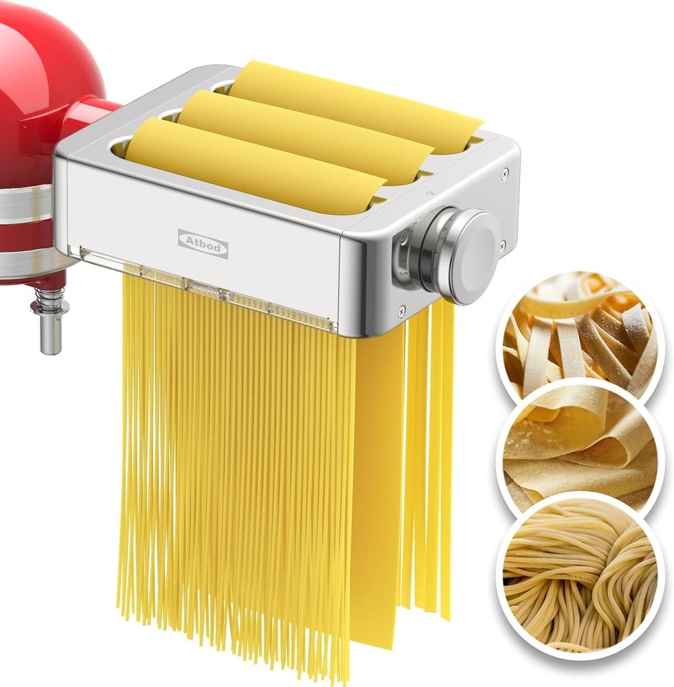 All Metal Pasta Maker Attachment for KitchenAid: Create Authentic Pasta Easily