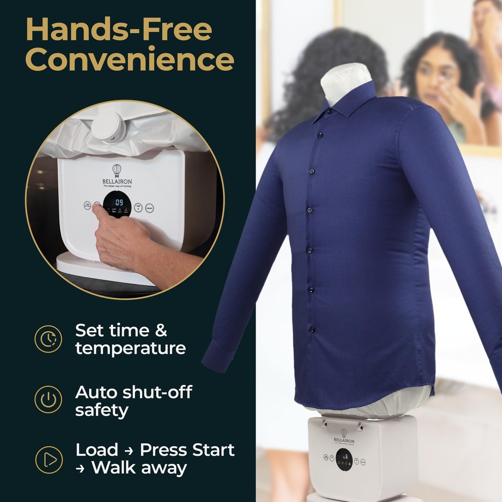 - Original Automatic Hot Air Garment Dryer & Iron – Hands-Free Wrinkle Remove...