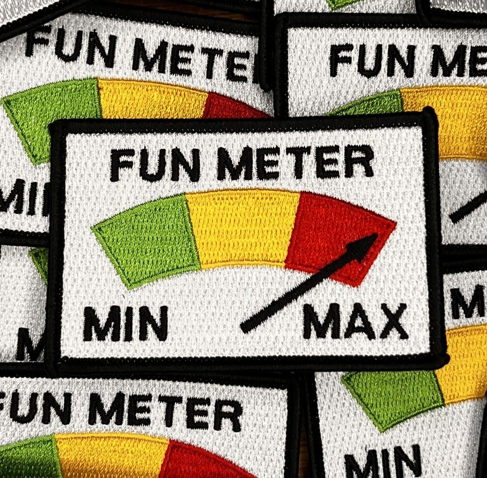 Fun Meter Maximum Morale Iron On Patch 3 X 2 Inches