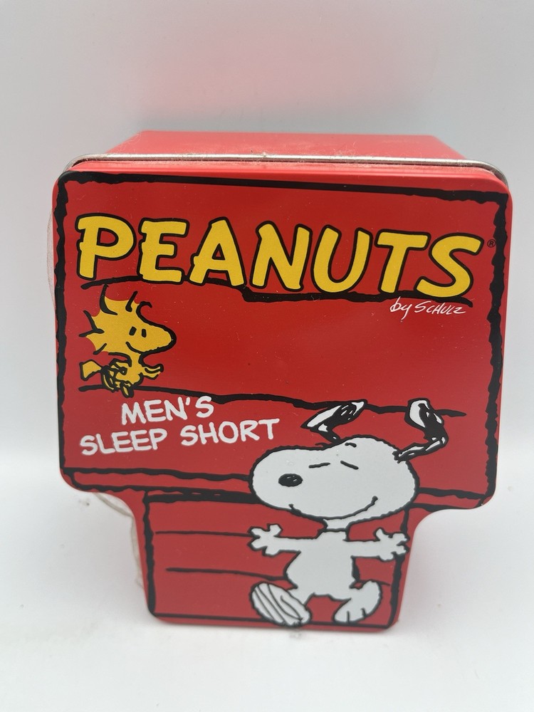 Peanuts Snoopy Men's Sleep Shorts Empty Tin