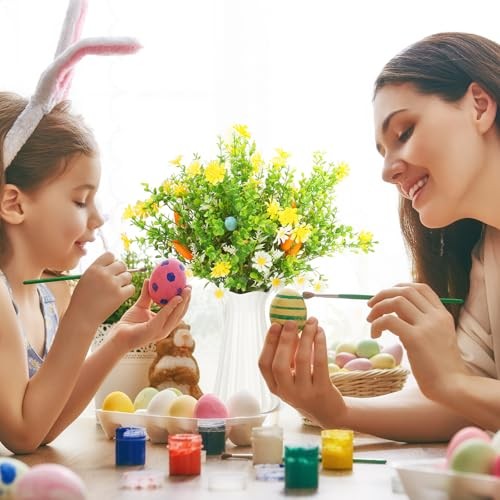 6 Pcs Easter Egg Stems Spring Berry Picks with Eggs Carrot Decoration