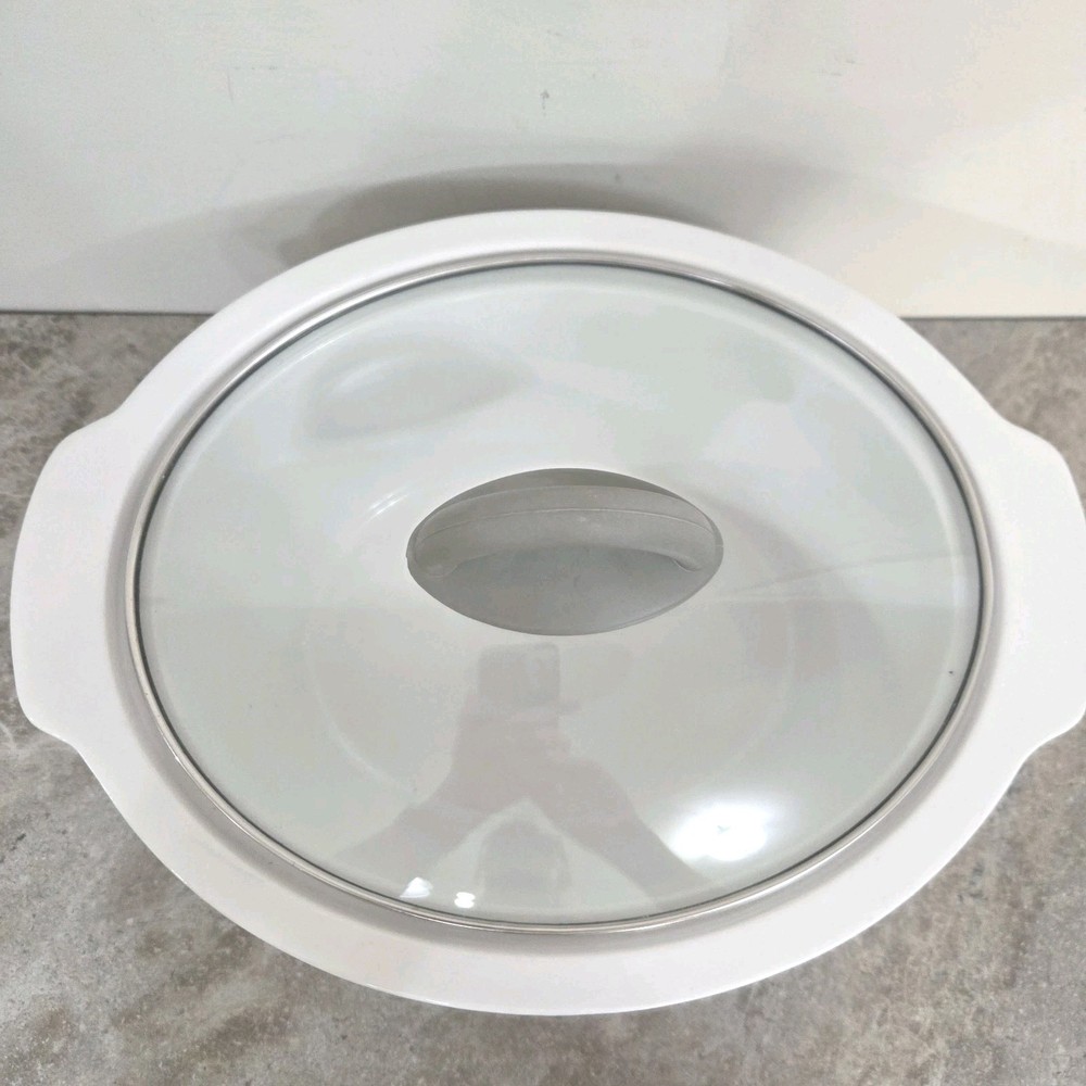 Hamilton Beach Crock with Lid 2 Qt. Replacement Slow Cooker Oval White