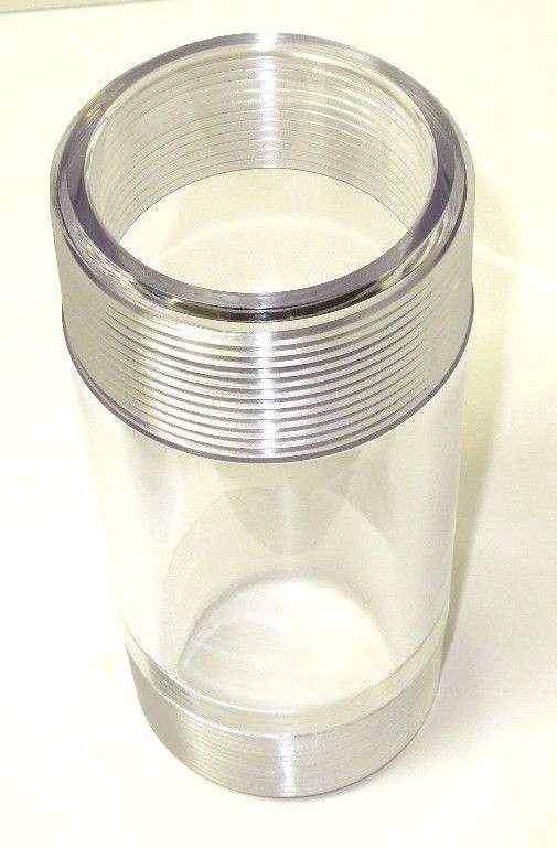 Sight Glass 2" NPT Visionflow Polycarbonate 185 deg F 500 psi Max, 8" lg TSG200