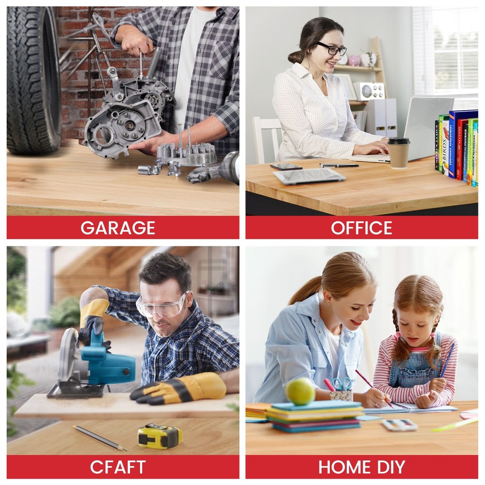 60'' Adjustable Work Bench Heavy Duty Work Table for Workshop Garage 1500 Lbs