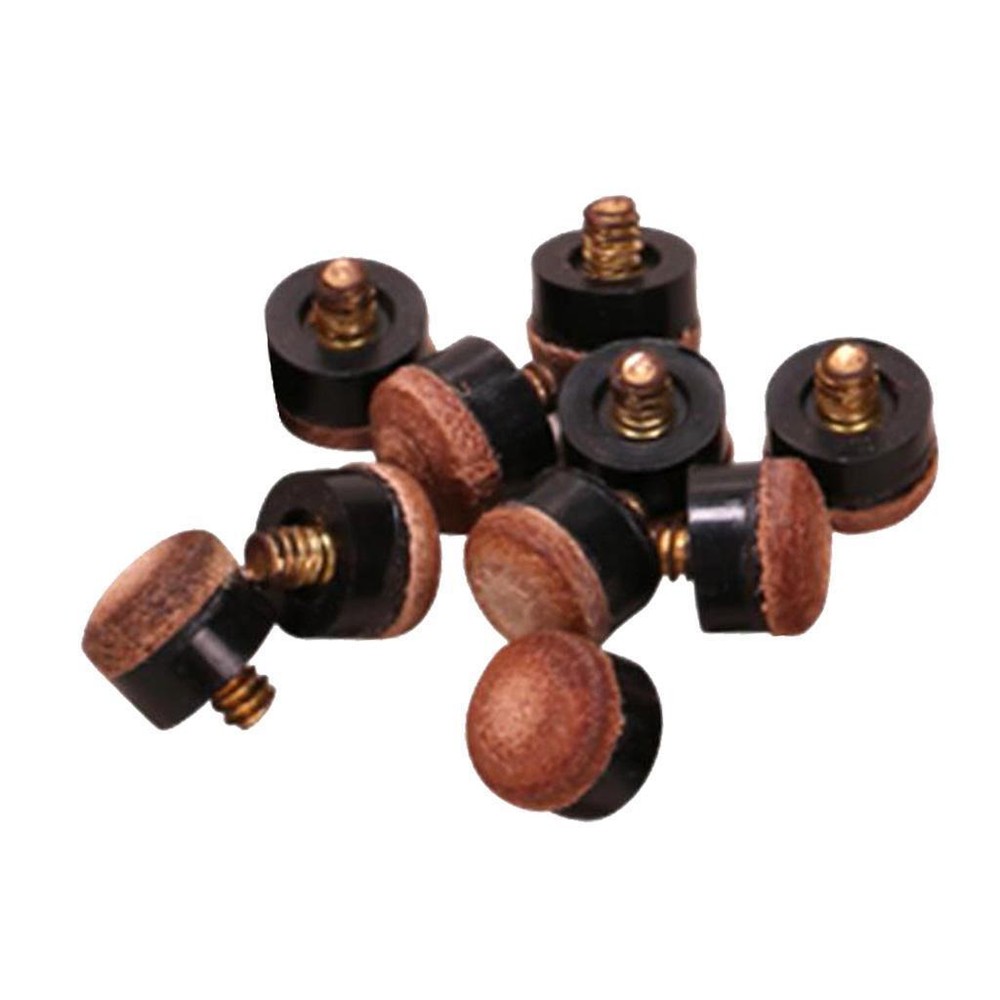 Premium 10 Pieces 12mm Billiards Screw-On Replacement Tips
