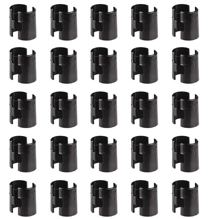 Clips de estante 3/4", pack 50, fijación segura para estanterías metálicas