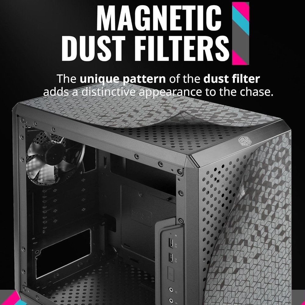 MasterBox Q300L Airflow-Focused Compact Case – Optimal Cooling, Black Finish