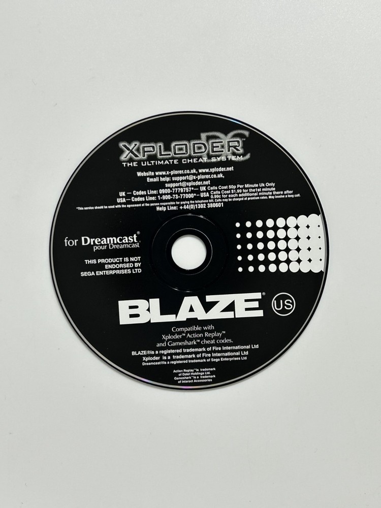 Sega Dreamcast Xploder The Ultimate Cheat System Tested & Working