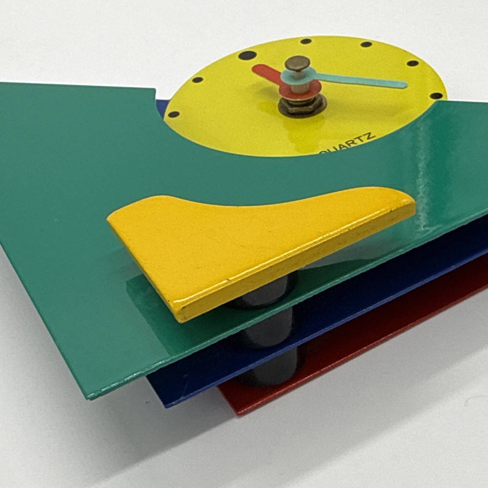 1980s Multicolor Stacked Desk or Mantel Clock does not work check description