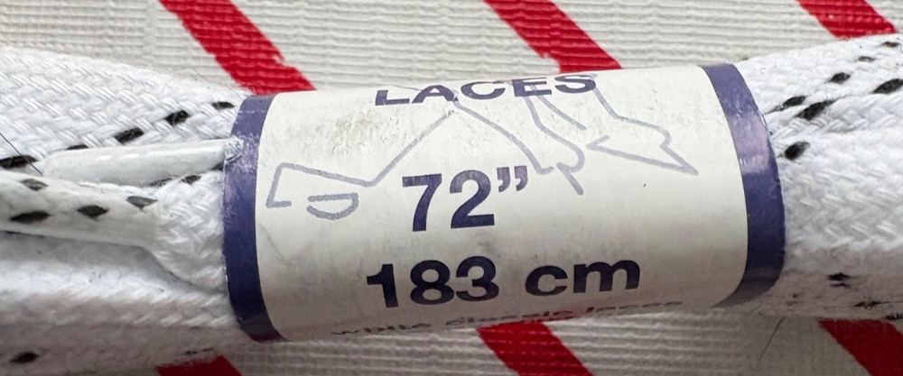 Classic Hockey Laces Pair - White - 72"