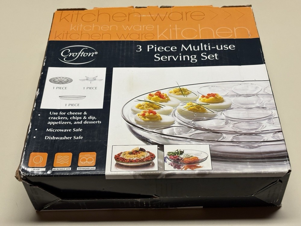 Crofton Kitchenware 3 PC. Multi-use Serving Set- VGUC-Barely Used, Versatile!!🤪