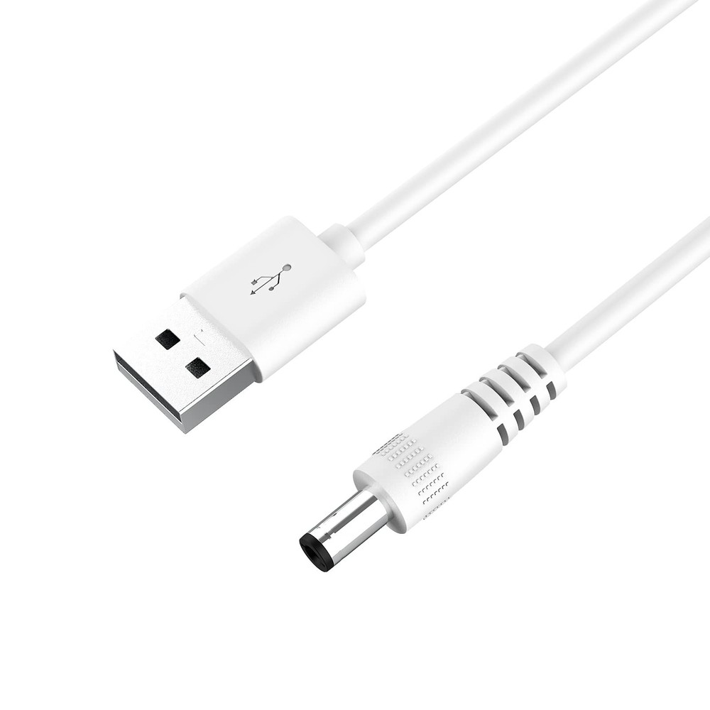 Makeup Mirror Charging Cable 5.5x2.1mm Connector, 1A, 3.2ft Length