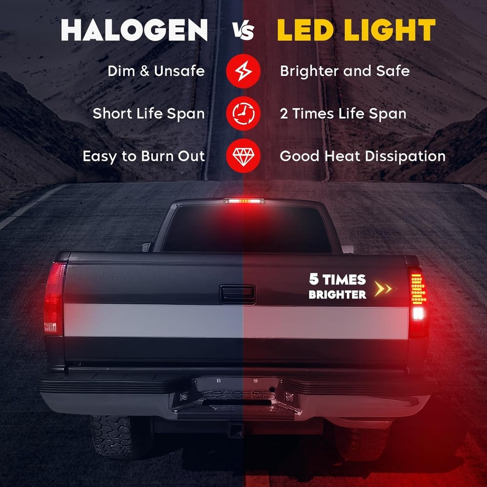 Smoked LED Tail Lights for Chevy Silverado