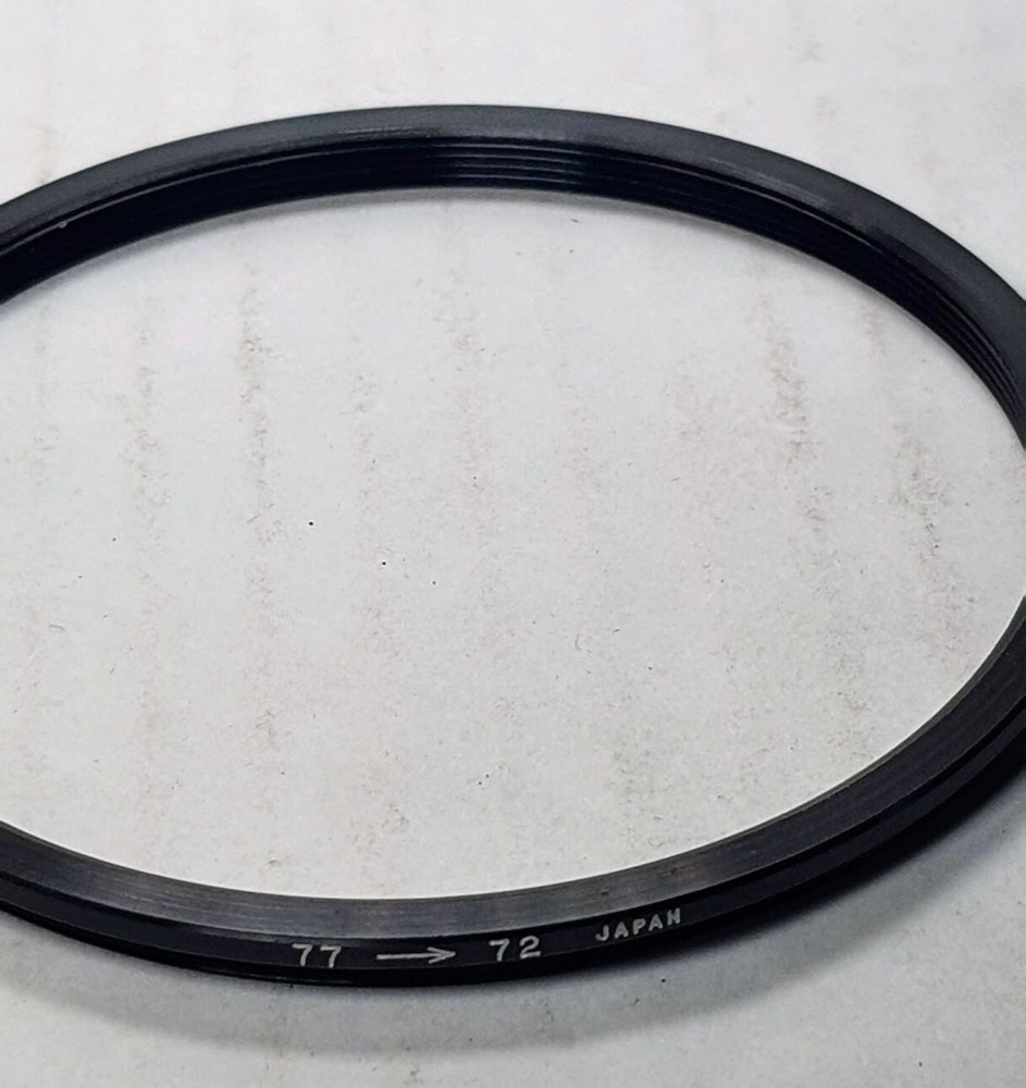 77-72mm Step-Down Lens Filter Converting Adapter Ring 77mm-72mm Metal 77-72 Thin