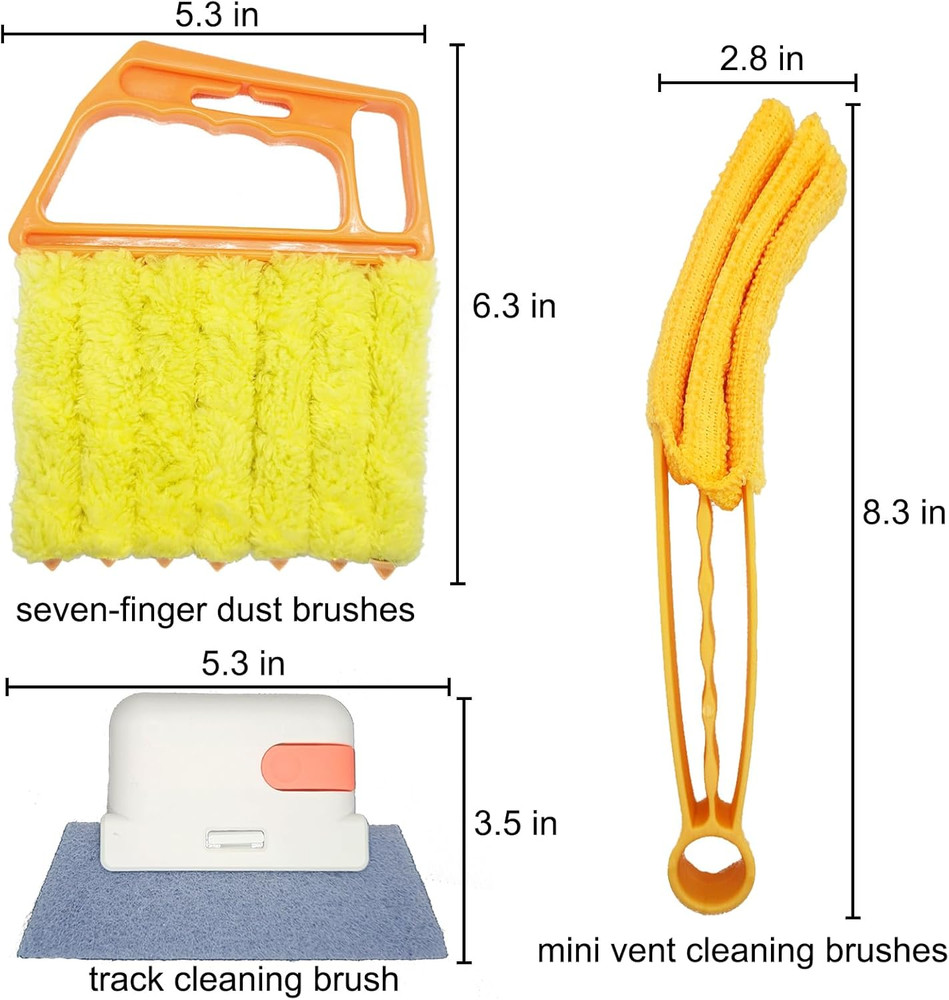 5Pcs Window Blind Cleaning Set, Washable Dust Removal Cleaning Tools, Air Vent C