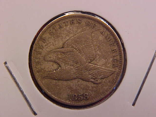 1858 FLYING EAGLE CENT - SMALL LETTERS - VF - SEE PICS! - (N9569)