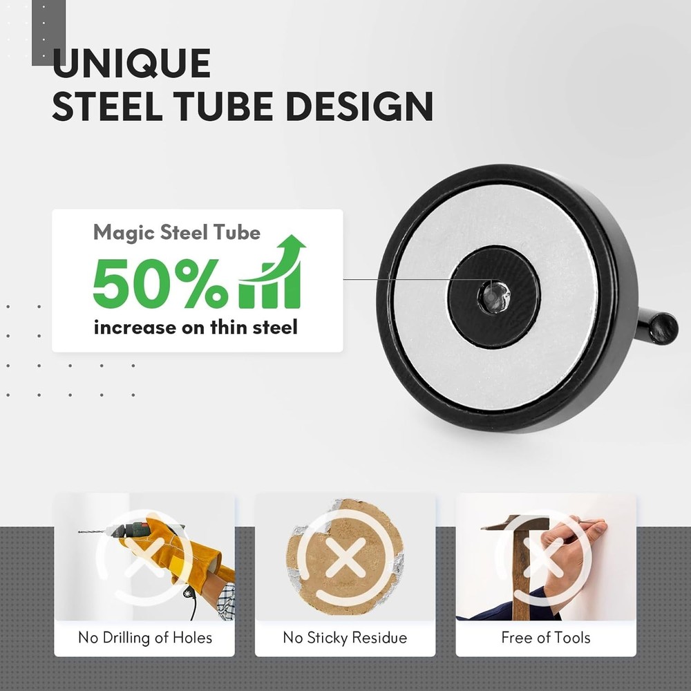 Magnetic Hooks, Heavy Duty, 10 Pack, Black