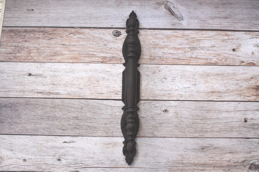 Vintage Victorian Style Cast Iron Large Door Gate Handle Cabinet Pulls Rustic