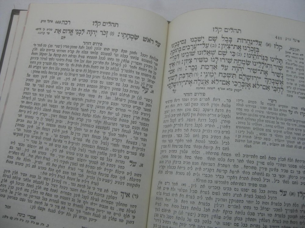 Hebrew TEHILLIM with ZOHAR COMMENTARY תהלים : עם פירוש הזהר השלם