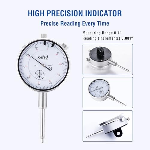 KATSU Dial Indicator with Magnetic Base - 22 Pieces Inches Kit