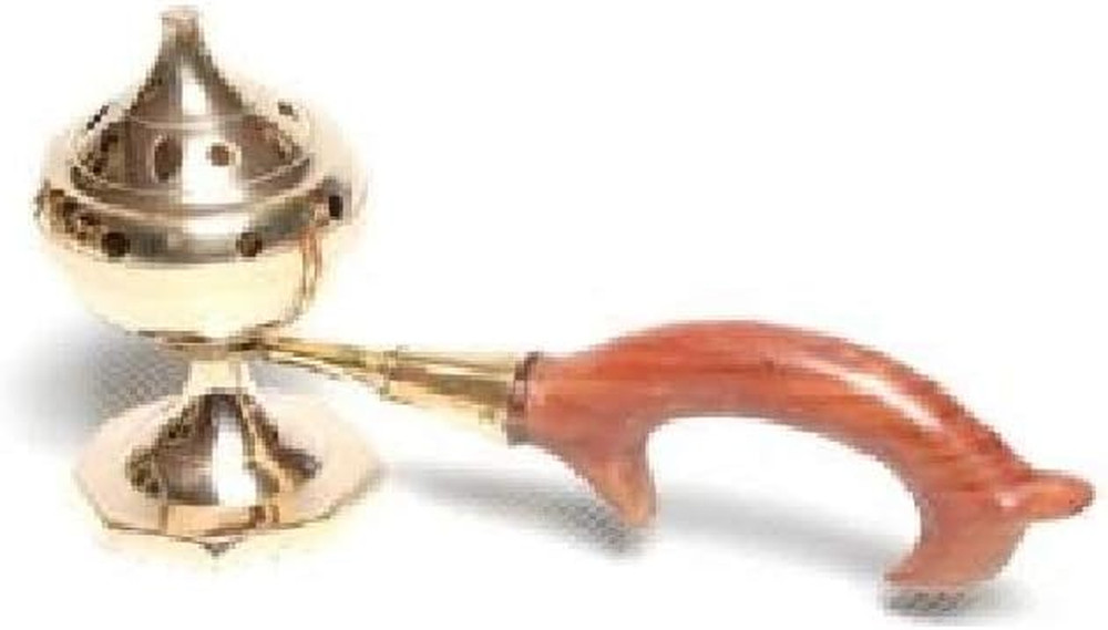 Incense Burner with Wood Handle