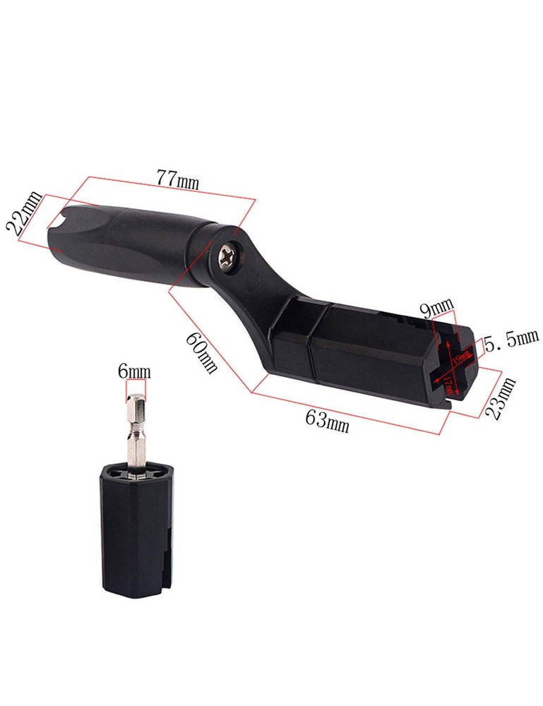 Guitar String Winder & Bridge Pin Remover for String Instruments - Black