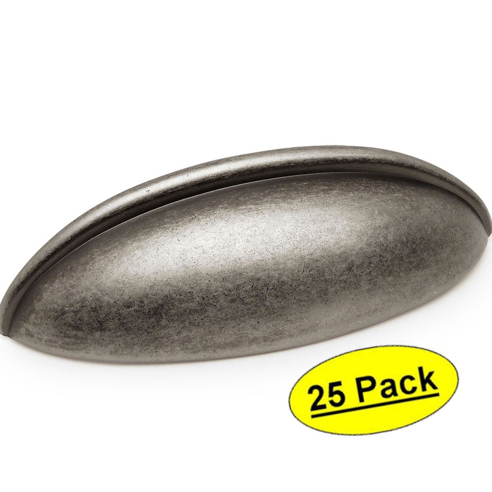 *25 Pack* Cosmas Cabinet Hardware Weathered Nickel Handle Cup Pulls #1399WN