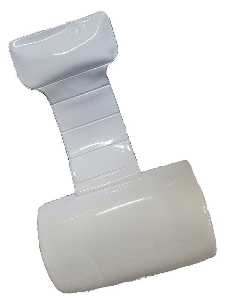 Soft Spa and Bath Pillow with Weighted Tail in White