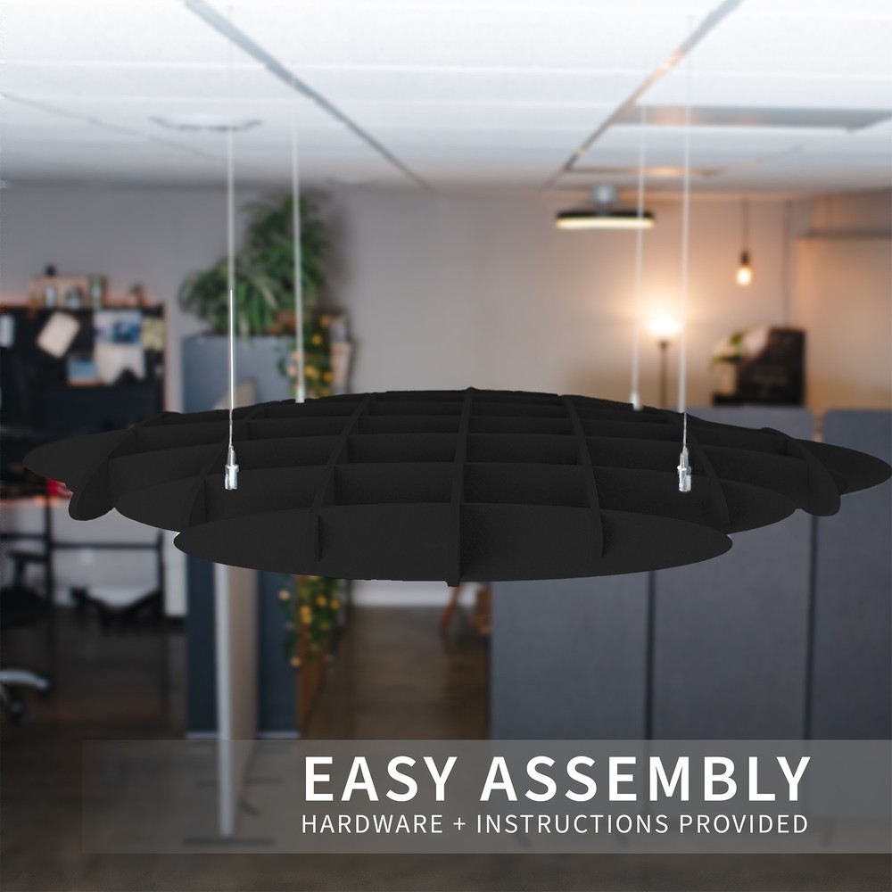 VIVO Black Acoustic Ceiling Waffle Panel