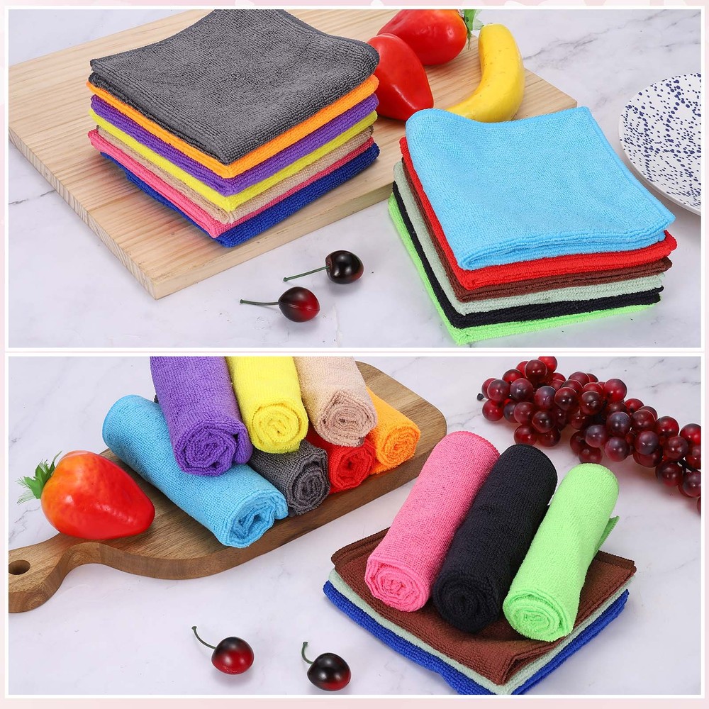 5 Pieces for Microfiber Cleaning, Light Green (Square), 30X30 cm