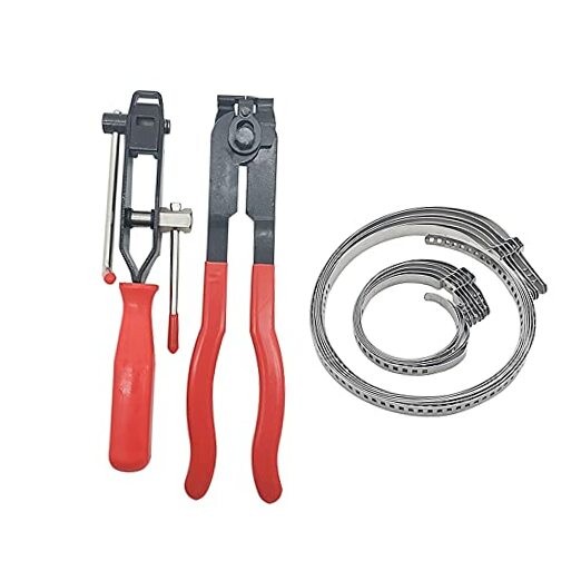 CV Boot Clamp Pliers CV Joint Ear Clamp Banding Tool with 12pcs Adjustable