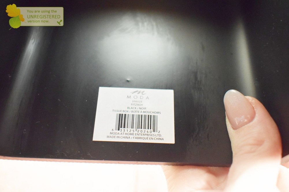 Moda at Home Fitzroy Resin Tissue Box Black