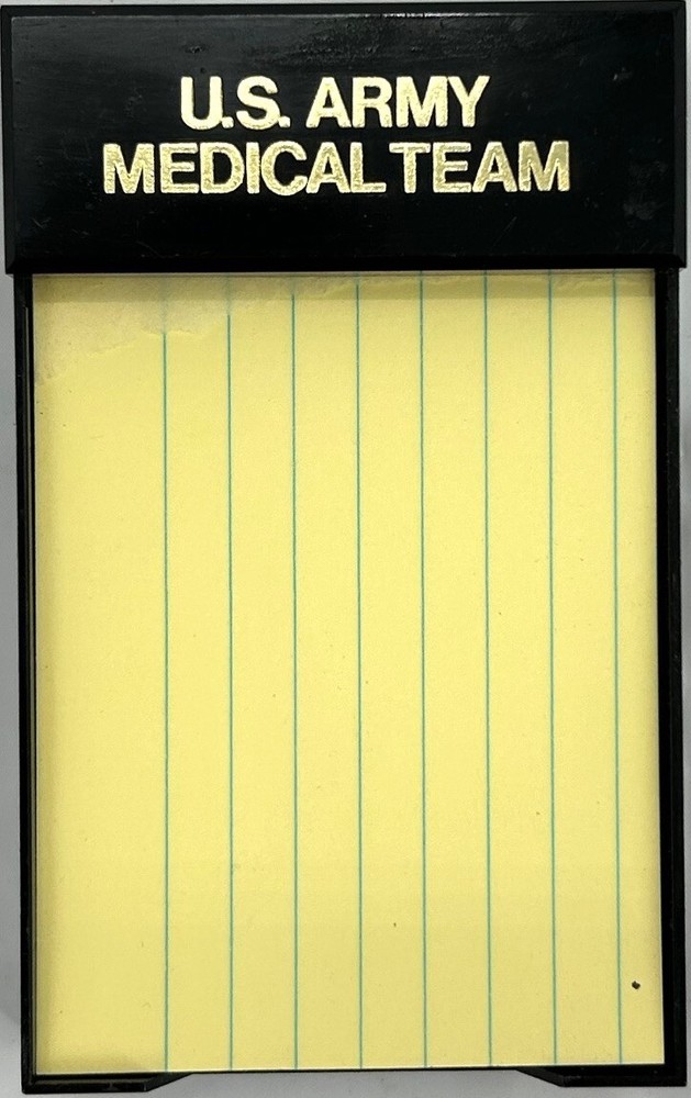 1960's US Army Medial Team Plastic Note Holder