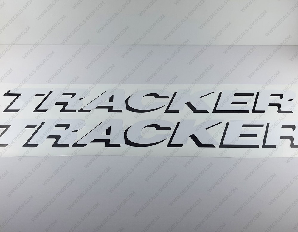 BASS TRACKER BOAT LETTERING DECALS 40" x 4" 2pcs.