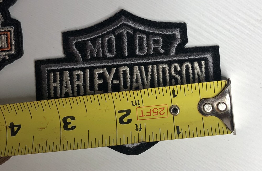 3 Harley-Davidson Embroidered PATCHES And 3 Metal Emblems