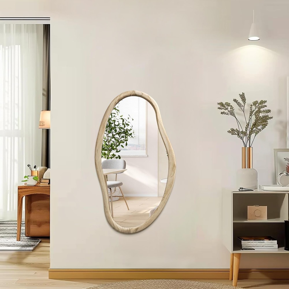 Irregular Mirrors for Wall Asymmetrical Bathroom Mirror 30"x18" Wall Mounted ...
