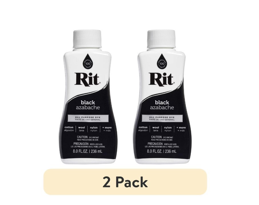 (2 pack) Rit, All Purpose Liquid Dye, Black, 8 fl oz