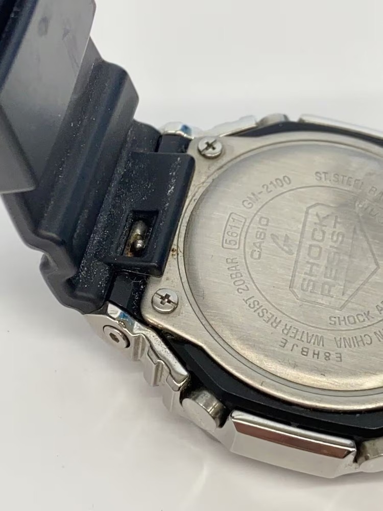 CASIO Quartz Watch Digital Rubber SLV BLK gm 2100