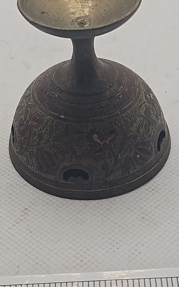 VTG Incense Burner solid brass hand carved India